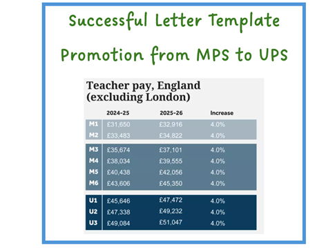 Successful Application Letter for Promotion from Main Pay Scale to Upper Pay Scale