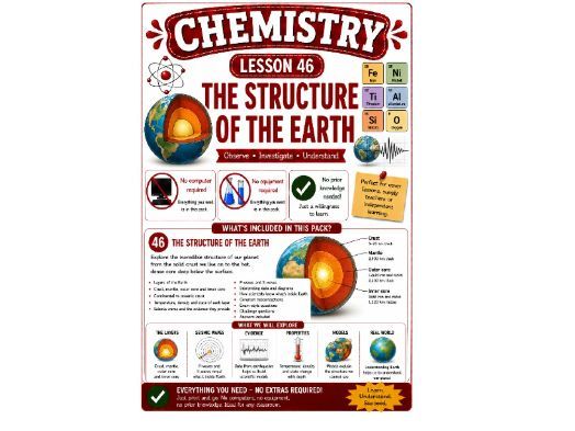 Chemistry cover lesson 46: Structure of the earth (Ch46) science stand alone lesson