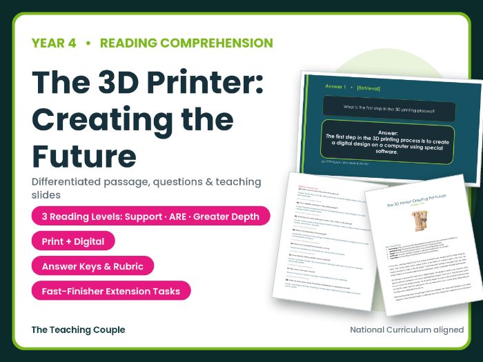 The 3D Printer: Creating the Future | Comprehension | Year 4