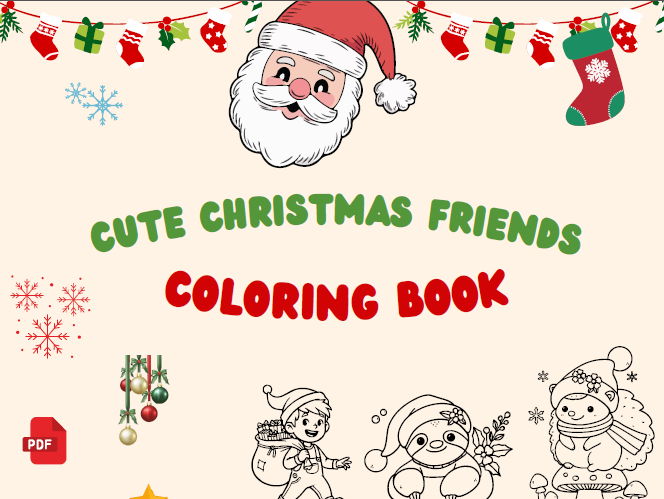 Cute Christmas Holiday Coloring Pages Mega Pack (62+ Pages!) PreK-3rd Grade