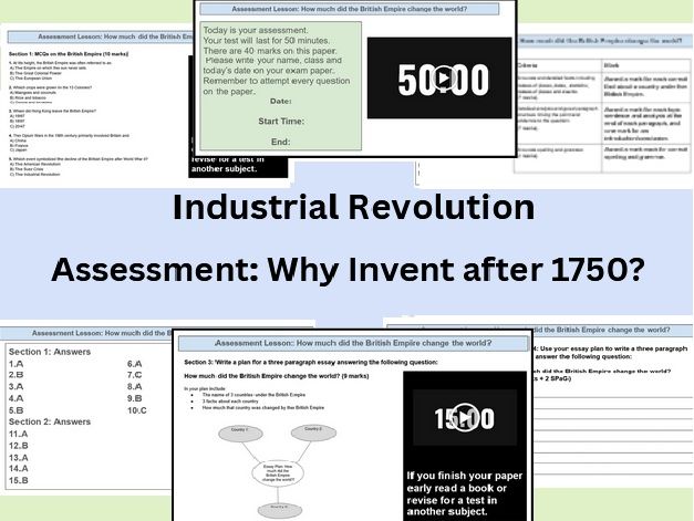 KS3 History Industrial Revolution  - Assessment Lesson