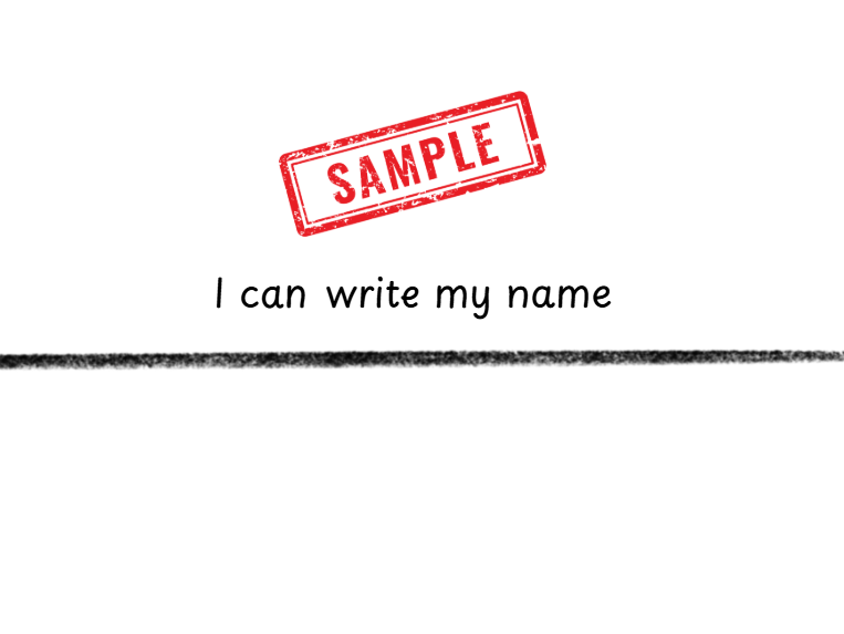I can write my name