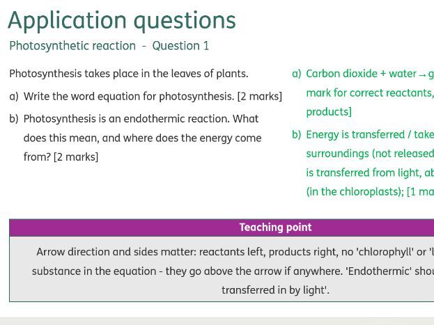 AQA 4.4. Bioenergetics Application Qs