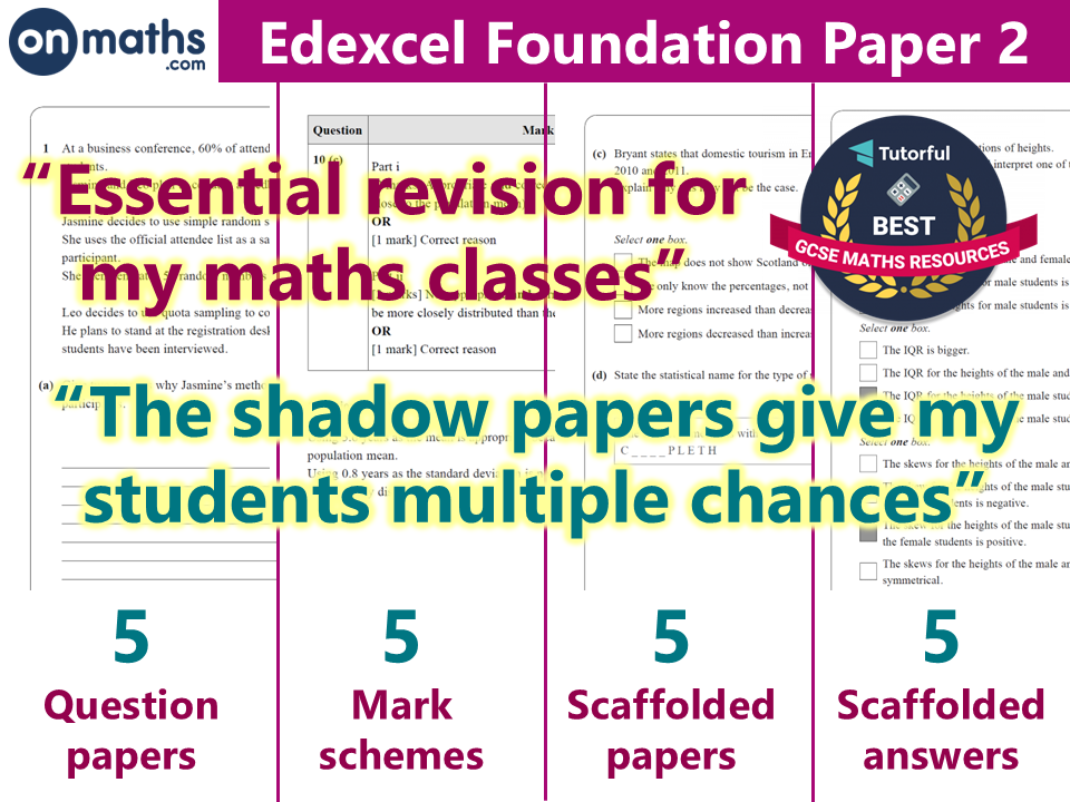 UPDATED November 2025 Maths GCSE Edexcel Paper 2 Foundation Predicted Paper