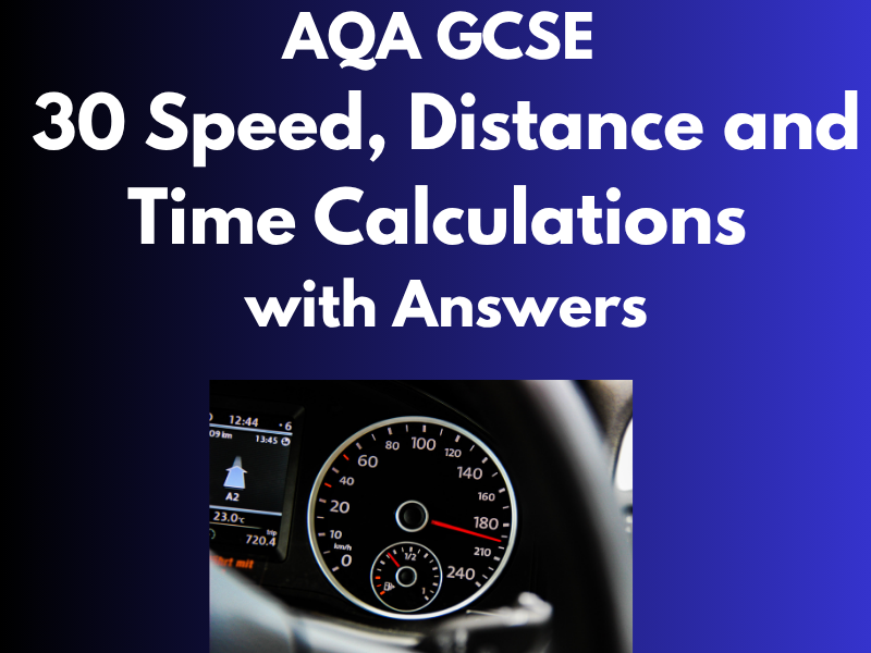 GCSE Physics Speed, Distance & Time Calculations Worksheet | AQA, Edexcel & OCR | + Answers