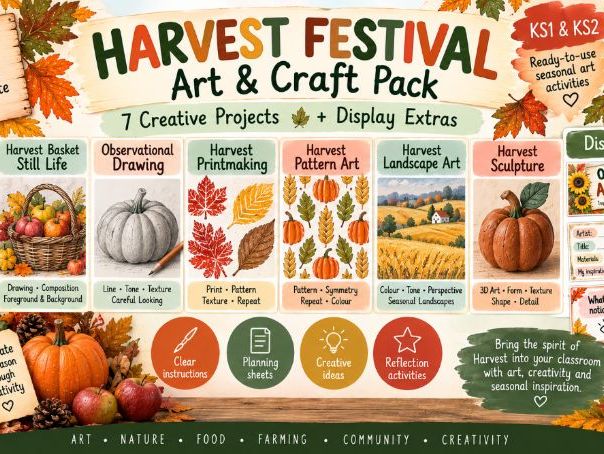 Harvest Festival Art & Craft Pack | 7 Creative Projects