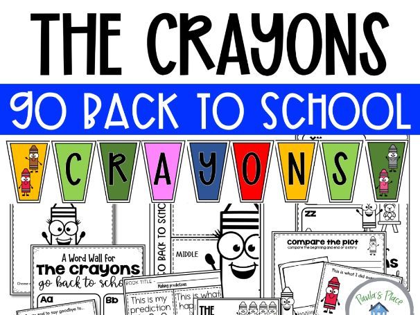 The Crayons Go Back to School Book Study