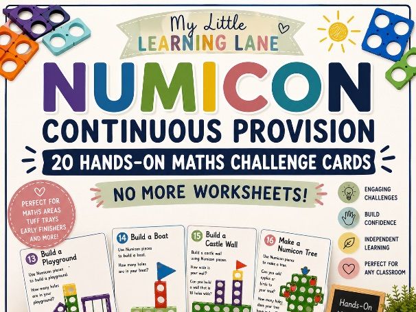 Numicon Continuous Provision Challenge Cards