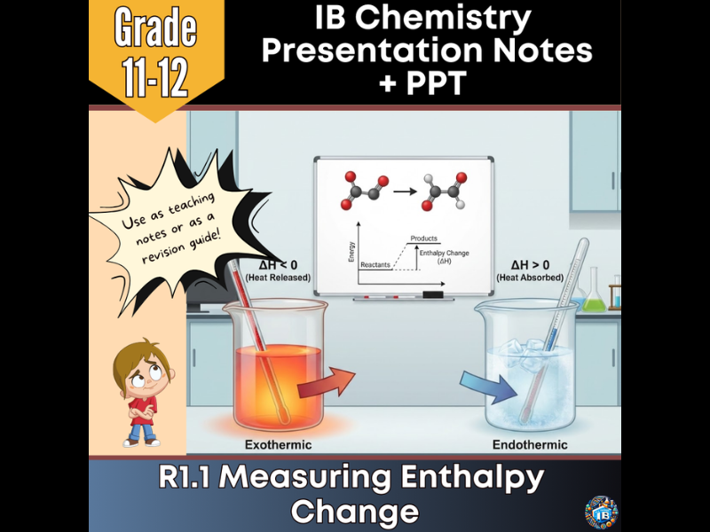 IB DP Chemistry: R1.1 Enthalpy Change – Teaching Notes & Editable PowerPoint 2026