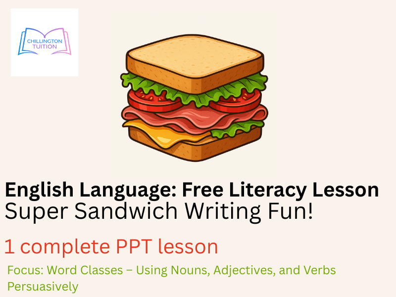 Super Sandwich: English Language - Literacy Skills - Word Class