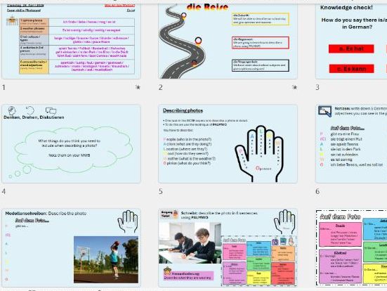 KS3 German Photo Description lesson