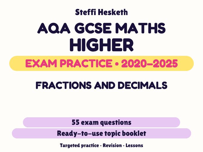 AQA GCSE Maths Higher: Fractions and decimals Exam Questions | 2020-2025