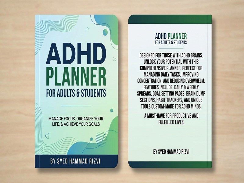 ADHD Planner for Adults & Students Book