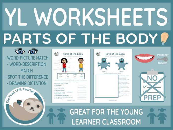 ESL Parts of the Body Vocabulary Worksheet