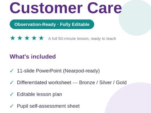 Customer Care — Complete S3 Administration & IT Lesson (Observation-Ready)