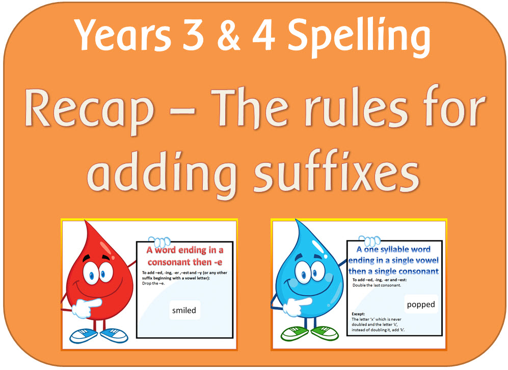 SPaG Year 3 & 4 Spelling: Recap of the rules for adding suffixes