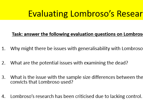 AQA Psychology atavistic form forensic