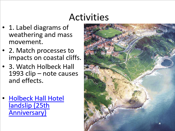 AQA GCSE Geography Weathering and Mass Movement.