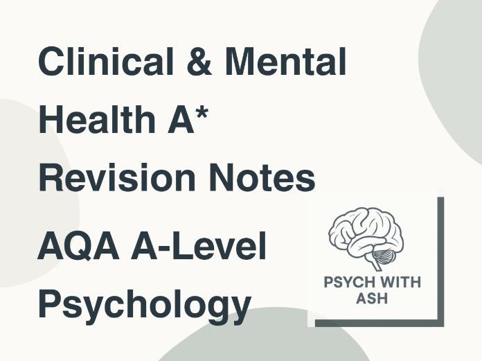 Clinical Psychology: AQA A-Level Psychology A* Revision Notes
