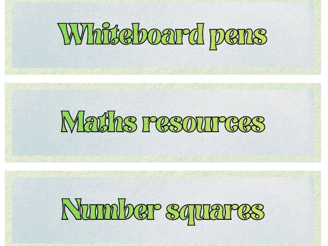 Classroom labels - Matcha theme