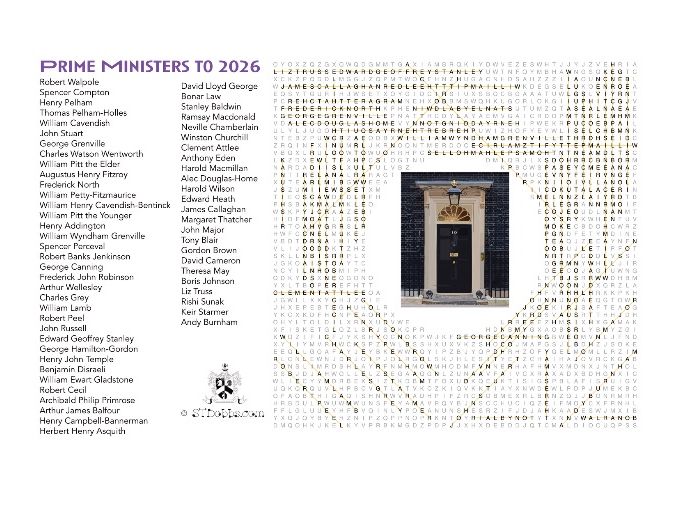 Prime Ministers wordsearch