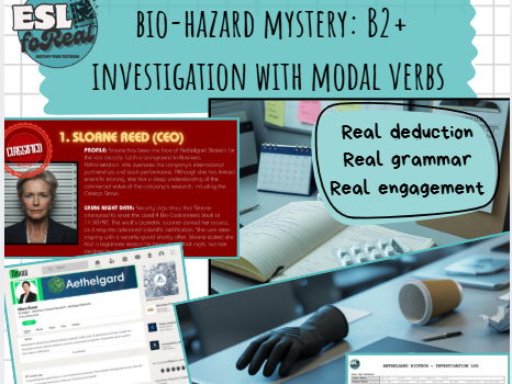 Biohazard Mystery: B2+ Deduction Modal Verbs Real Practice