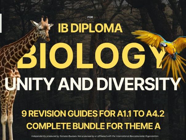 IBDP Biology Theme A Unity & Diversity | Complete 9 Revision Guides Bundle | SL & HL |