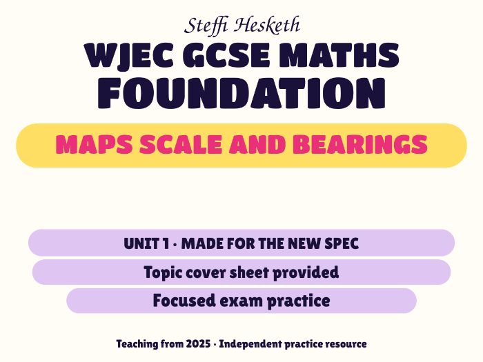 WJEC New Spec Maths Foundation Unit 1: Maps scale and bearings