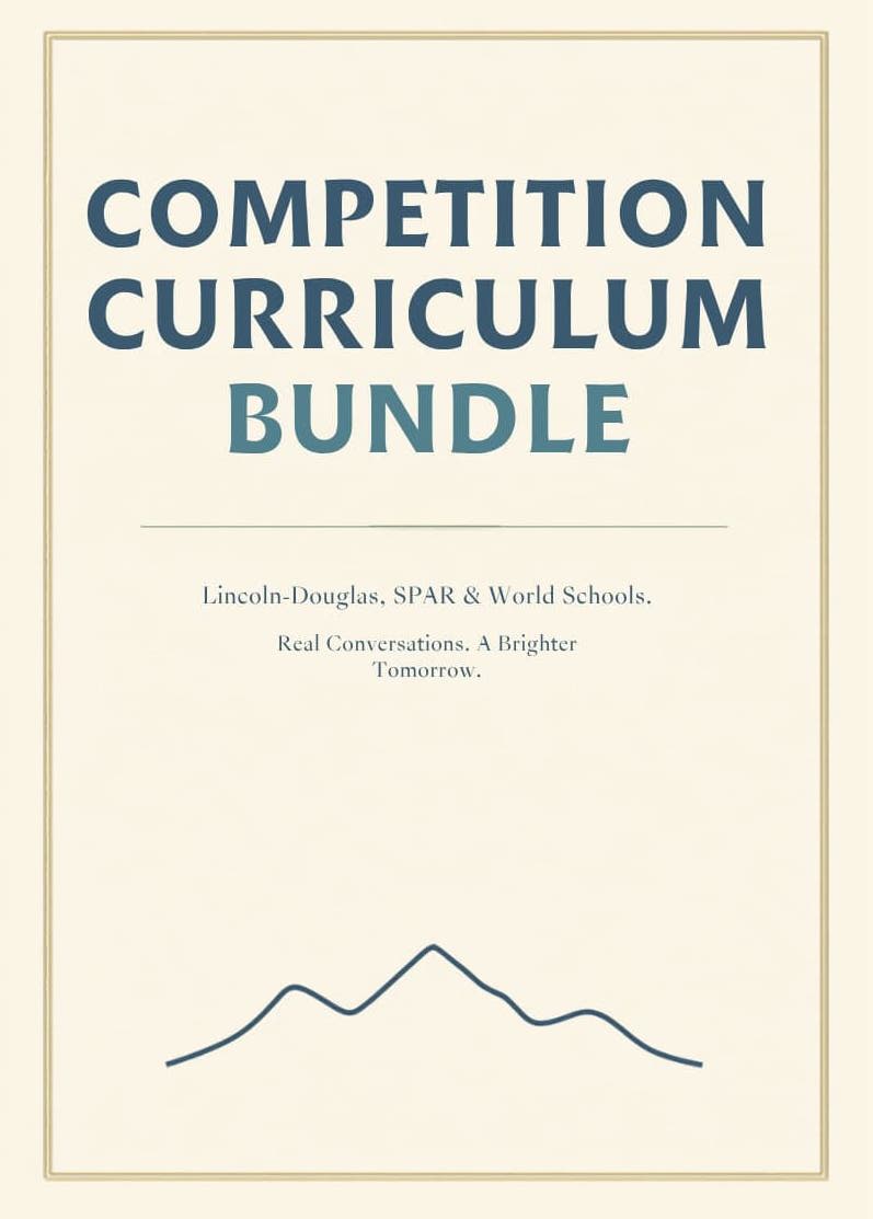 Competition Debate Curriculum Bundle | LD, SPAR, World Schools + Strategy Drills