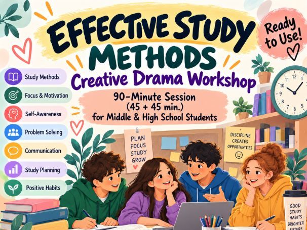 Effective Study Methods Creative Drama Workshop | Study Skills & SEL Activities for Teens