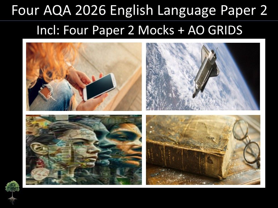 Four  AQA 2026 GCSE English Language Paper 2 Mocks | AO Grids