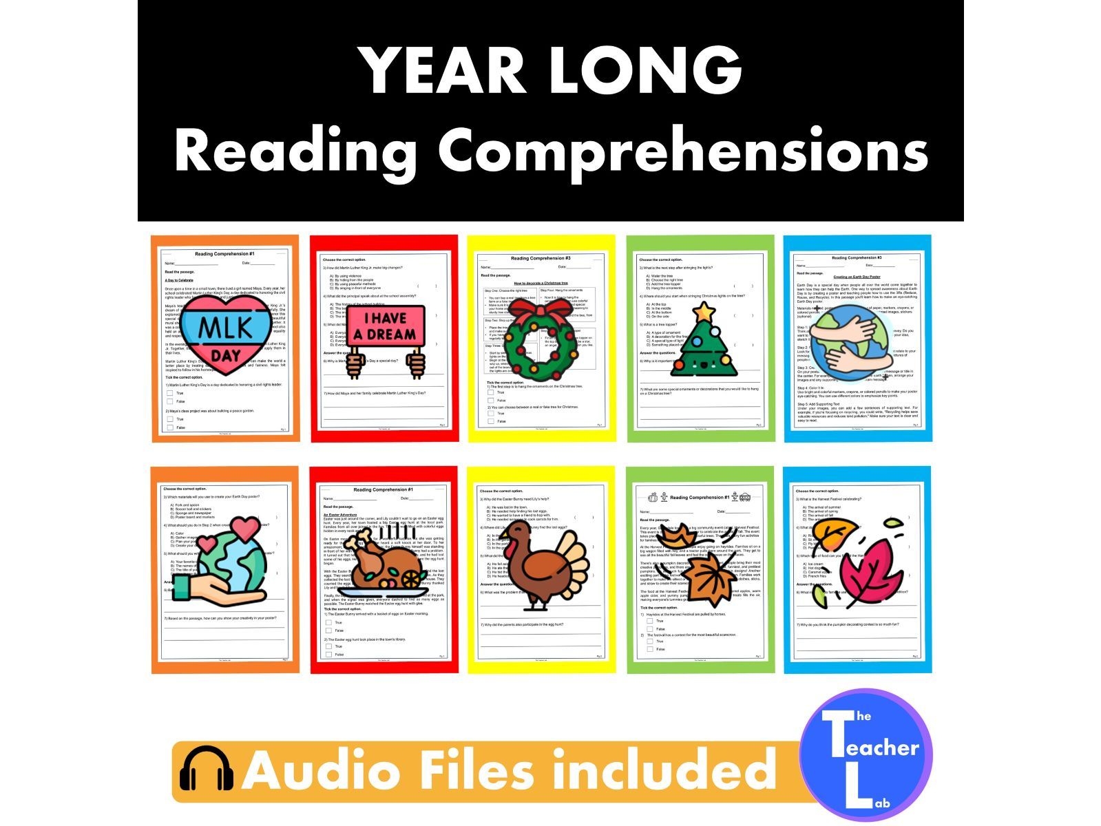 3rd Grade Reading Comprehension Passages Year Long Curriculum Print Digital