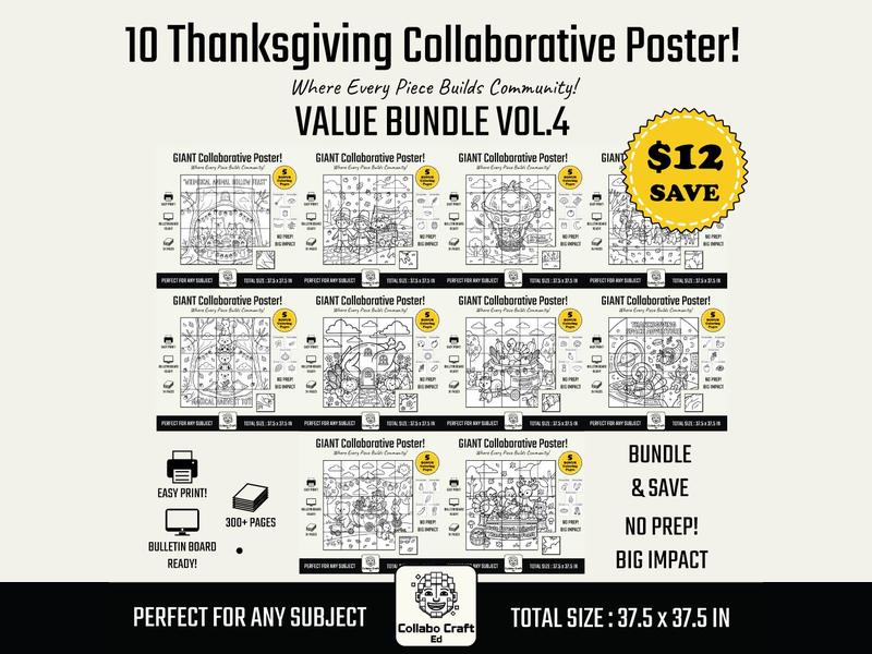 Thanksgiving Collaborative Poster Bundle Vol.4 Bulletin Board
