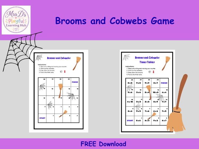 Halloween Game - Brooms and Cobwebs