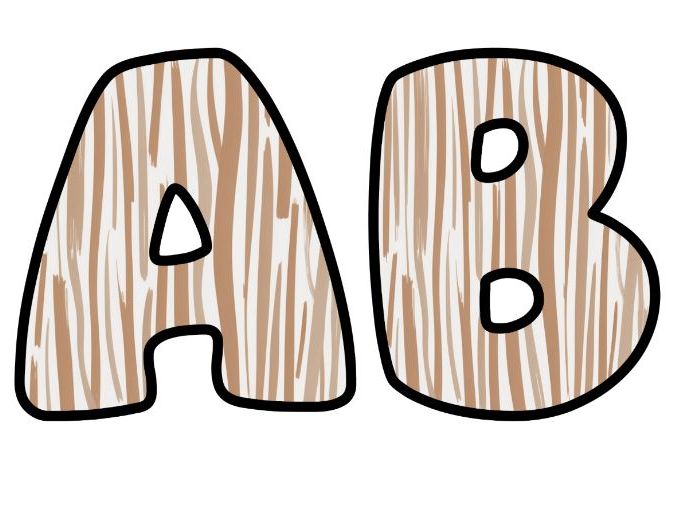 Brown On White Alphabet Lettering Set | Classroom Display | Upper & Lowercase, 0-9