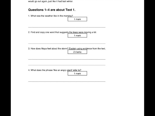Year 6 SATs Reading Prep