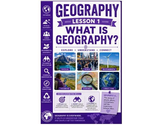 Geography cover lesson 1: What is Geography (G1) stand alone lesson