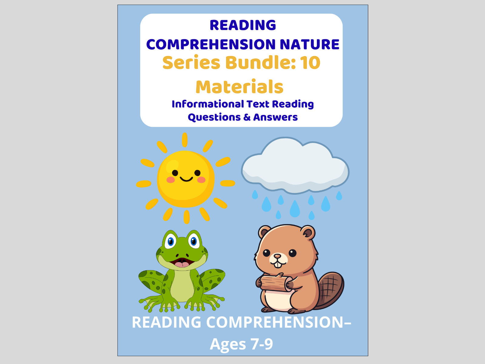 Reading Comprehension Nature - Series Bundle with 10 Materials Informational Text