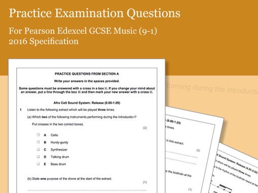 Practice Listening Questions for Pearson Edexcel GCSE Music (2016 Specification) - Area of Study 4