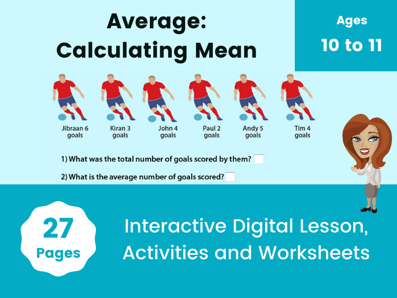 Year 6 Statistics Calculate The Mean Teaching Resources