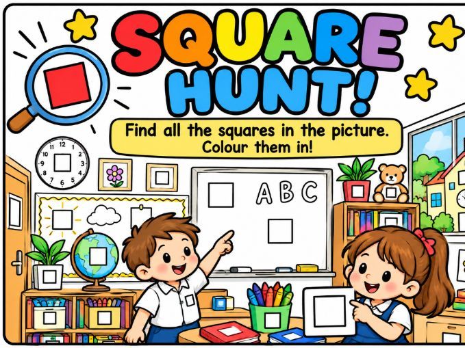 Square Hunt at School!