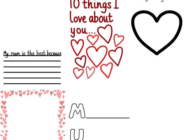 Mother’s Day bundle of writing/ drawing activities