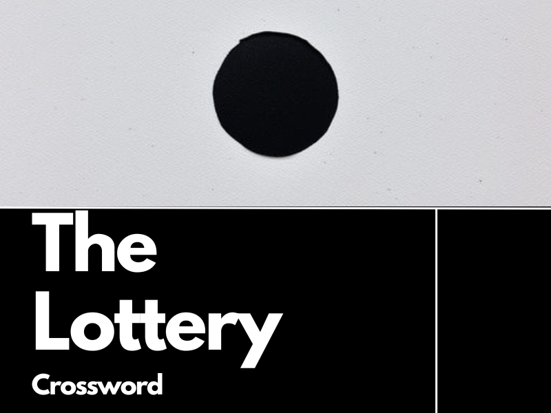 The Lottery by Shirley Jackson Crossword Review Activity No Prep Minimal Marking