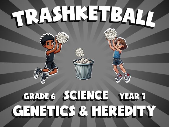 Genetics & Heredity TRASHKETBALL Science Game | No-Prep Year 7 Review Activity