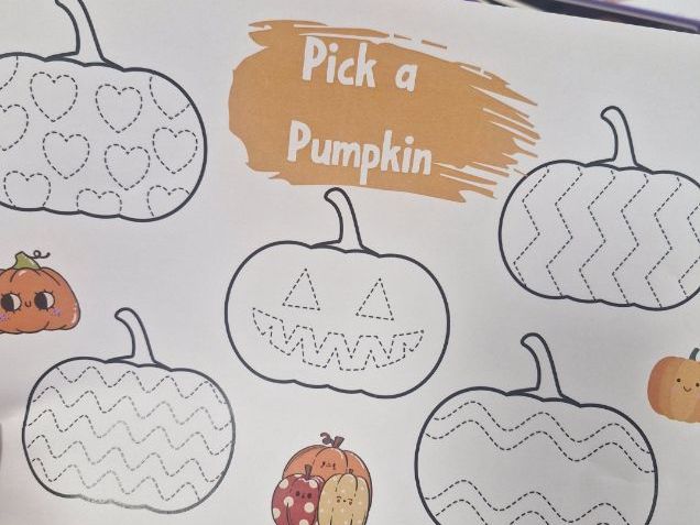 Halloween fine motor dot to dot