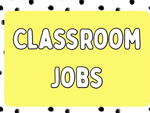 Classroom jobs display