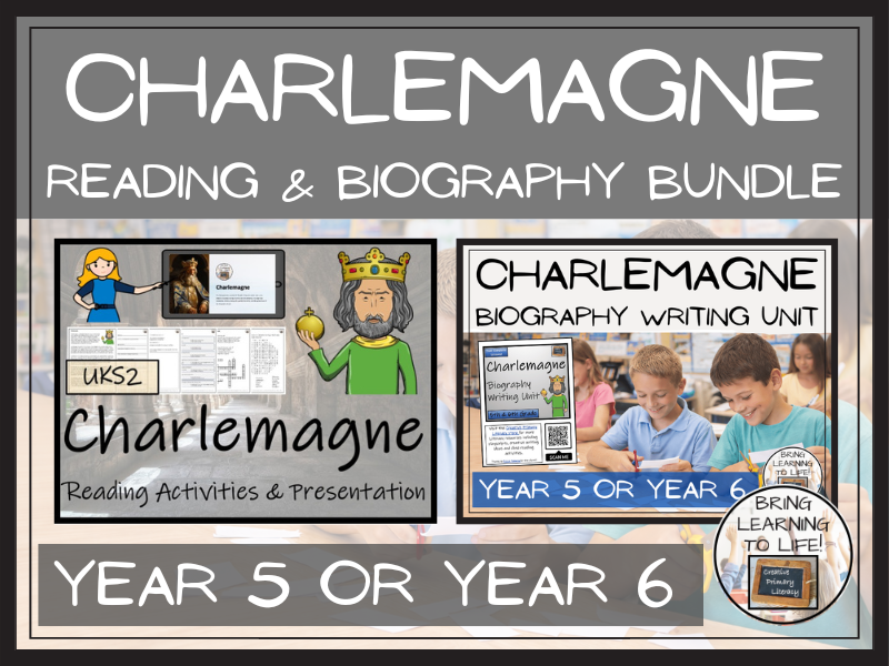 Charlemagne Comprehension and Biography Bundle | UKS2