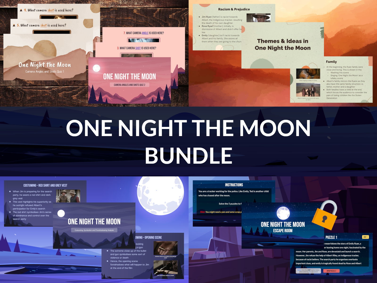 One Night the Moon Resources BUNDLE