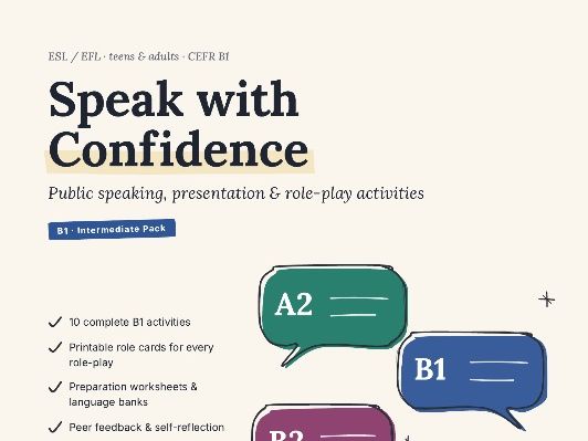 ESL Speaking & Role-Play Activities B1 Intermediate | Speak with Confidence