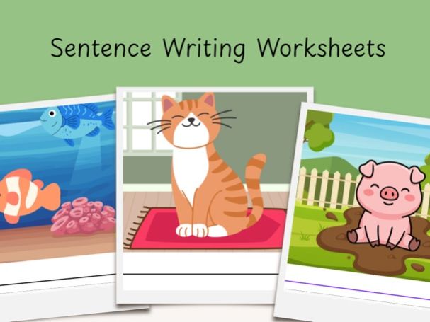 Sentence writing worksheets